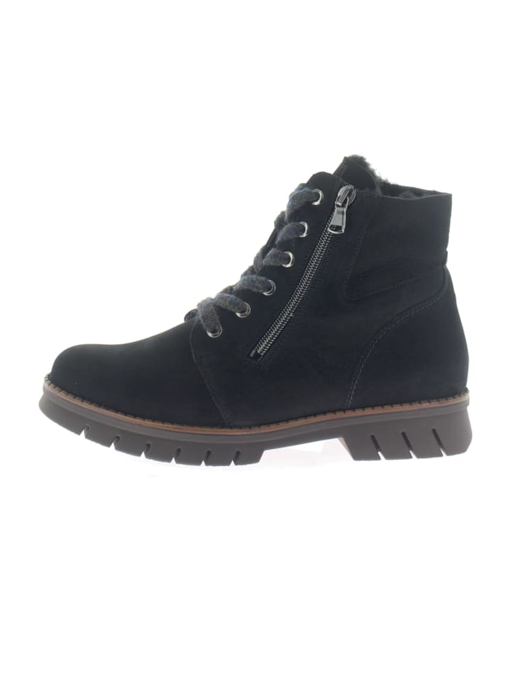 Schnürstiefeletten in Schwarz