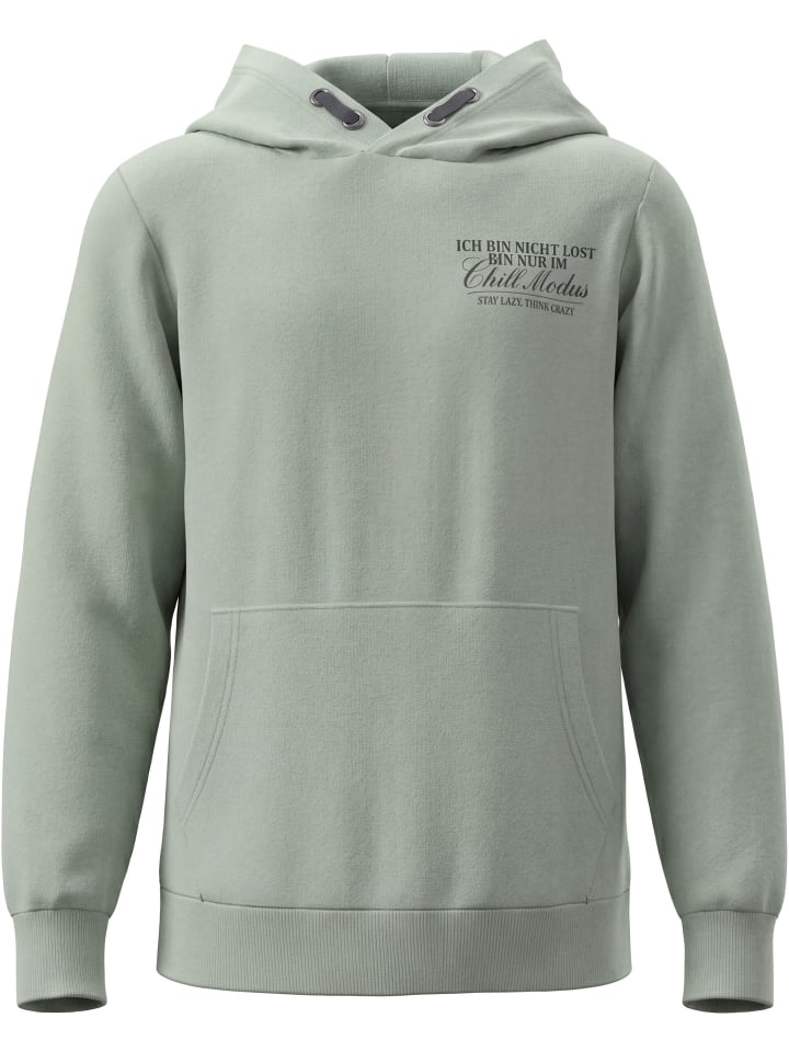 Kapuzensweatshirt in mint grün