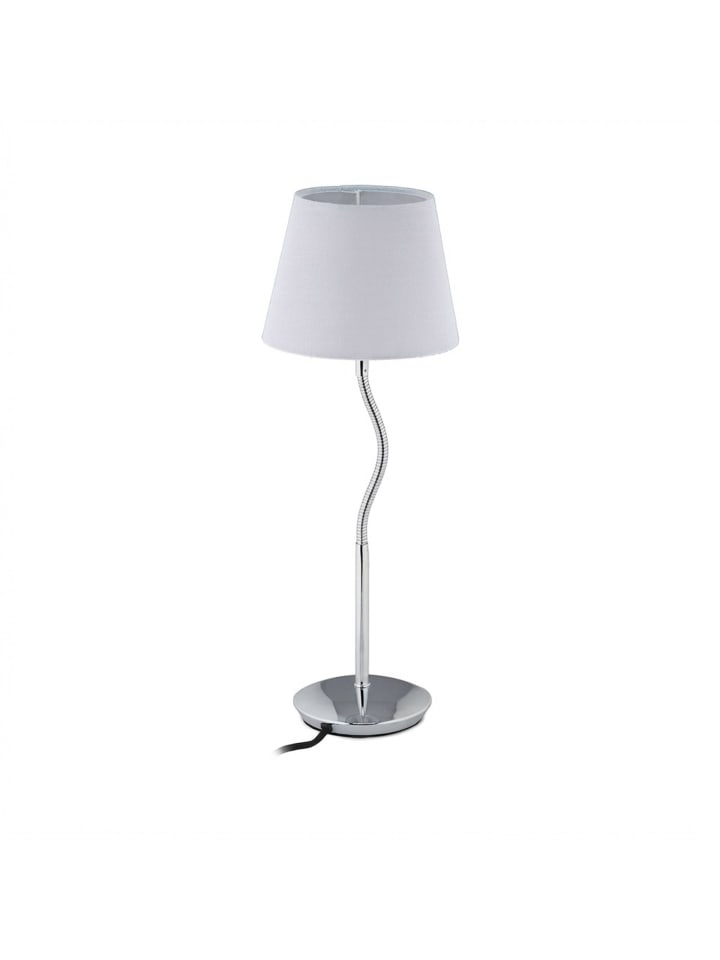 Tischlampe in Weiß/ Silber - (H)47 x Ø 17 cm