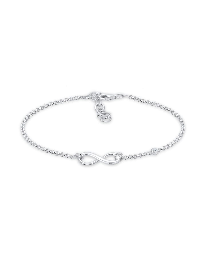 Armband 925 Sterling Silber Infinity in Silber