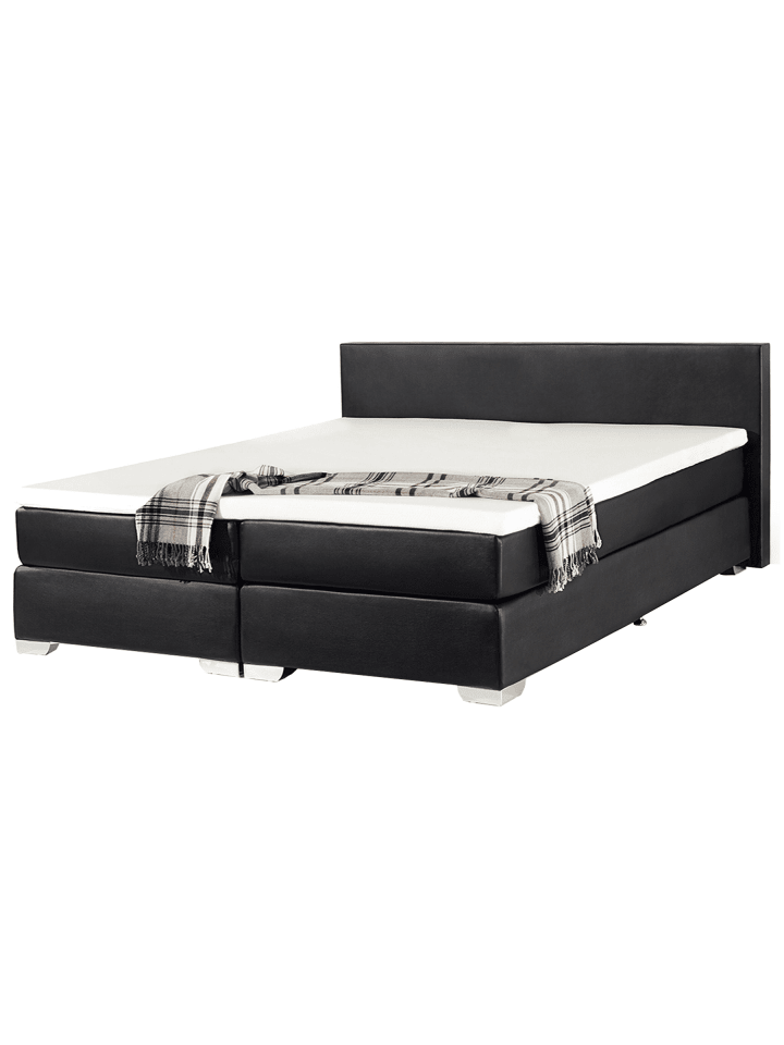 5-tlg Doppelbett PRESIDENT in Schwarz/Silber