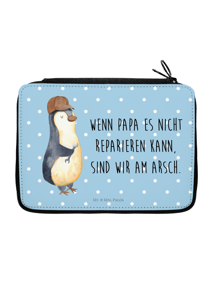 Federmäppchen Wenn Papa es nicht reparieren kan... in Blau Pastell