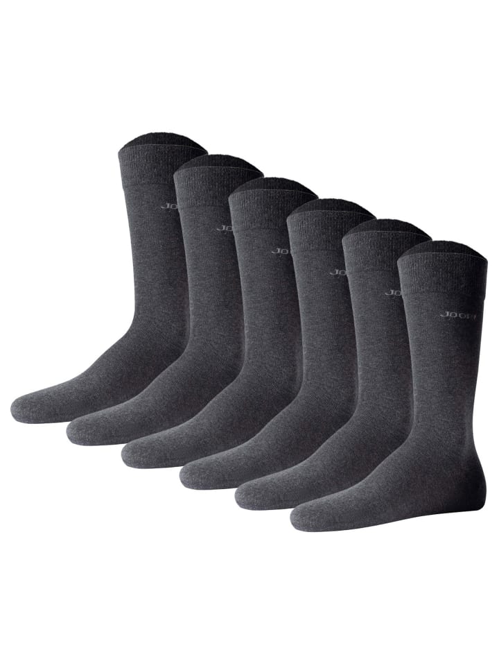 Socken 6er Pack in Anthrazit meliert