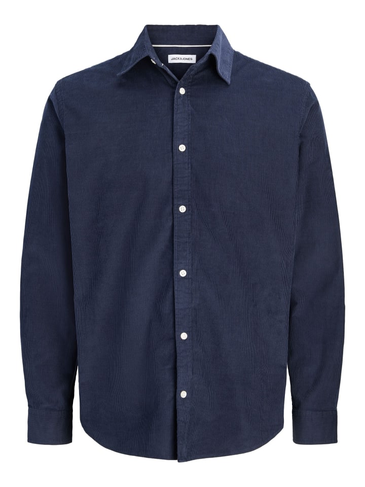 Cordhemd in Navy Blazer