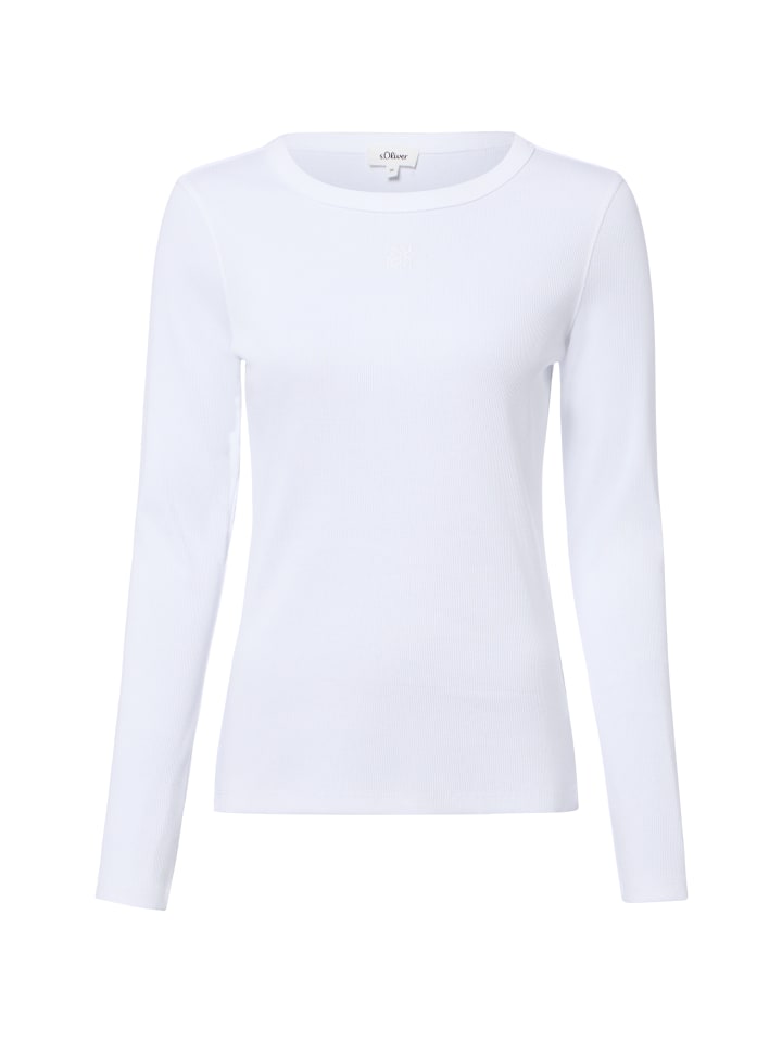 Langarmshirt in weiß