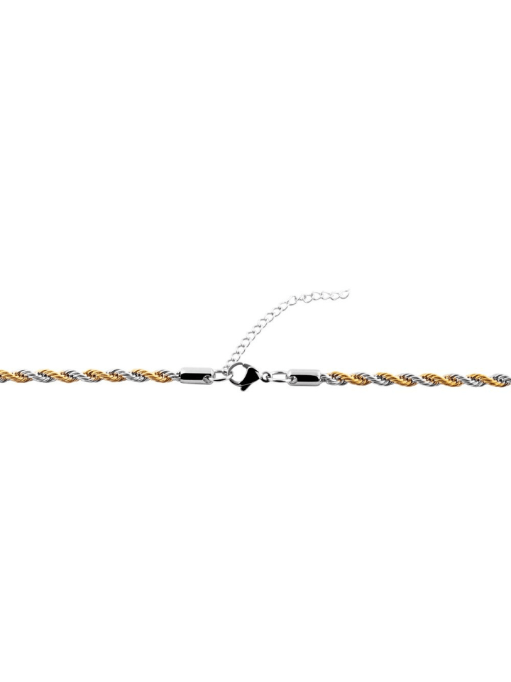 Unisex Halskette – Kordelkette aus Edelstahl 45 cm in silber