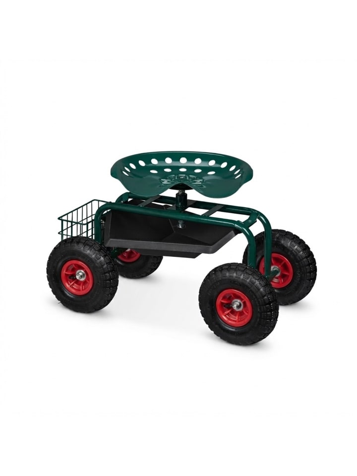 Fahrbarer Gartensitz in Grün