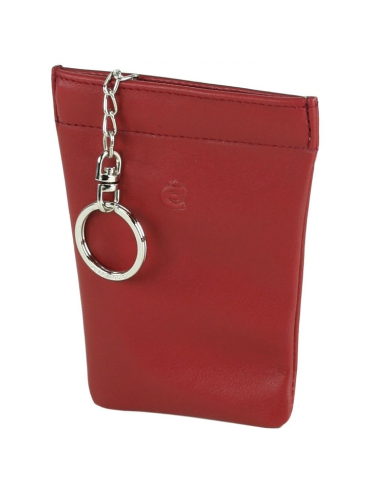 Logo Schlüsseletui Leder 9 cm rot