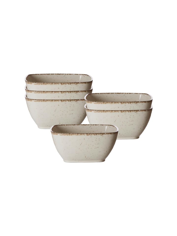 6er Set Beilagenschalen Casa in Beige ø 14 cm