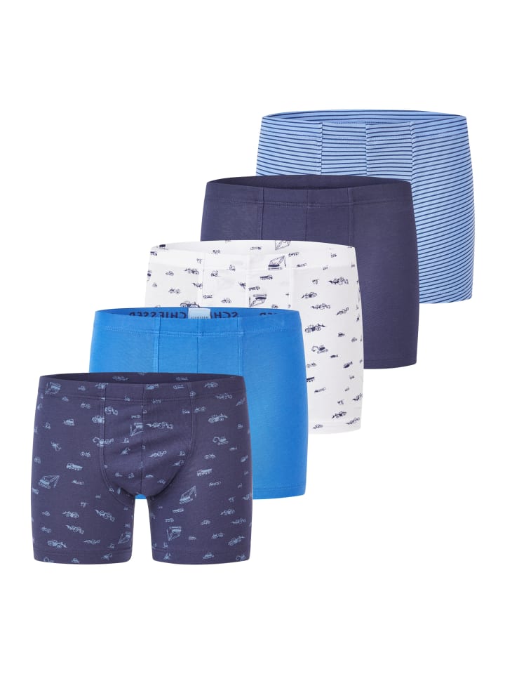 Retro Short / Pant Kids Boys 95/5 Cotton in Blau / Weiß gem. Bagger