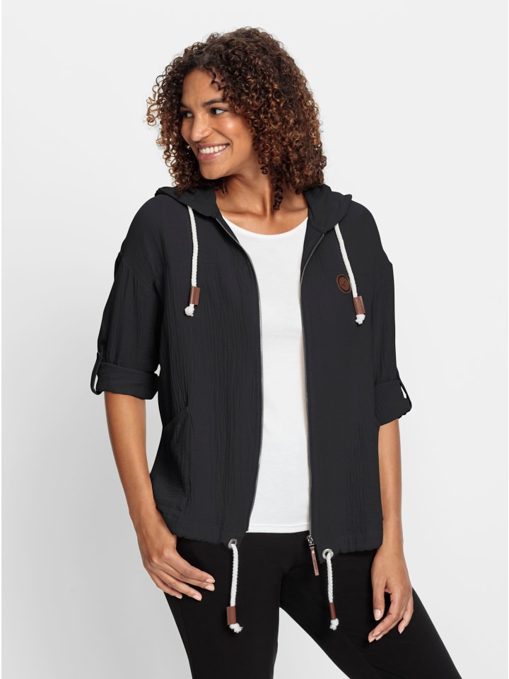 Blusenjacke in schwarz