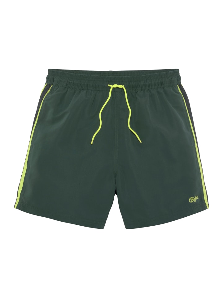 Badeshorts in oliv-lime