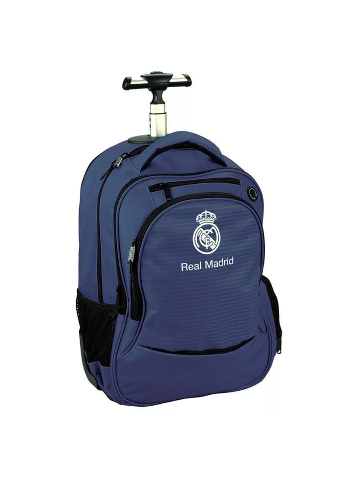Real Madrid Blue Rollender Schulrucksack, Tasche 48 cm