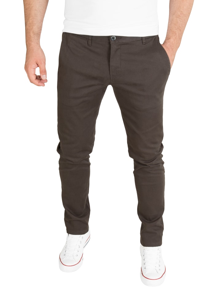Chino Hose Adriano in Dunkelbraun