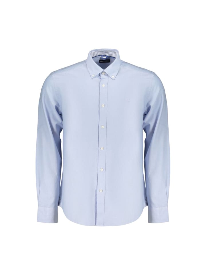 Blau Baumwolle Herren Hemd