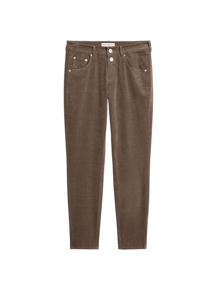 Feincordhose Model Theda boyfriend cropped in Stone Taupe