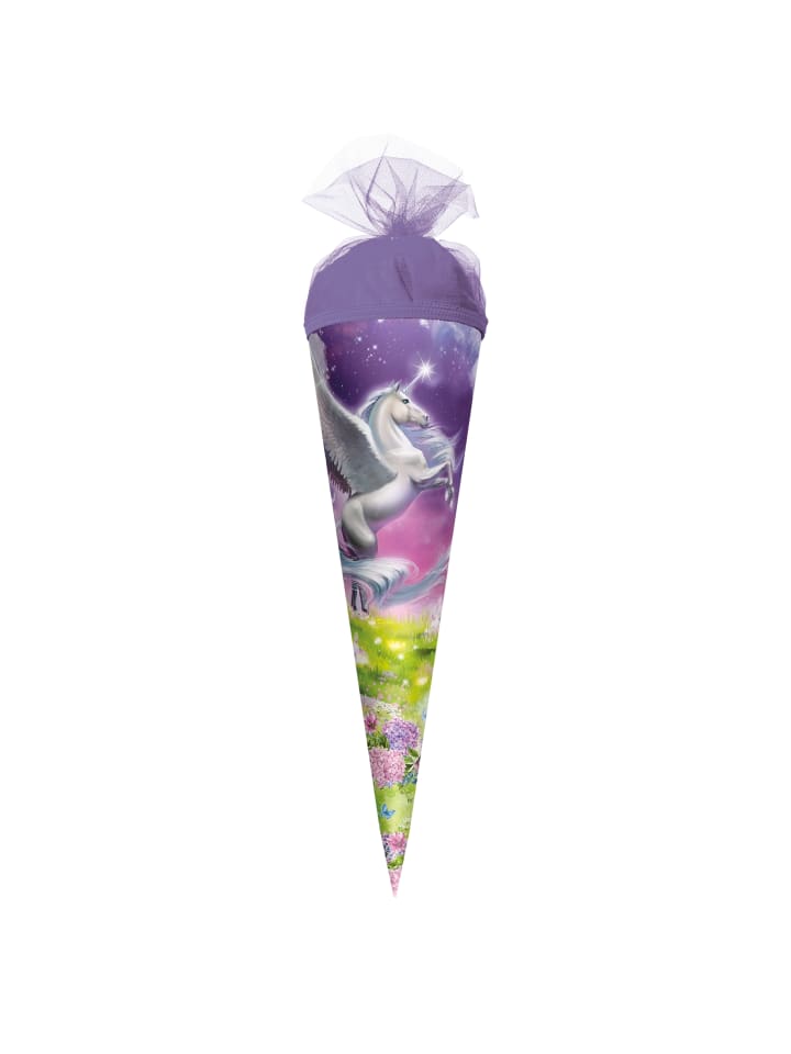 Schultüte klein 22 cm Magic Pegasus in Lila