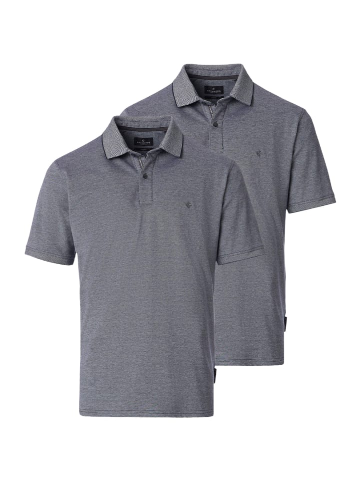 Poloshirt Basic in Blauweiß