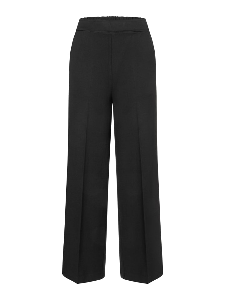bequeme, verkürzte Jerseyhose in black