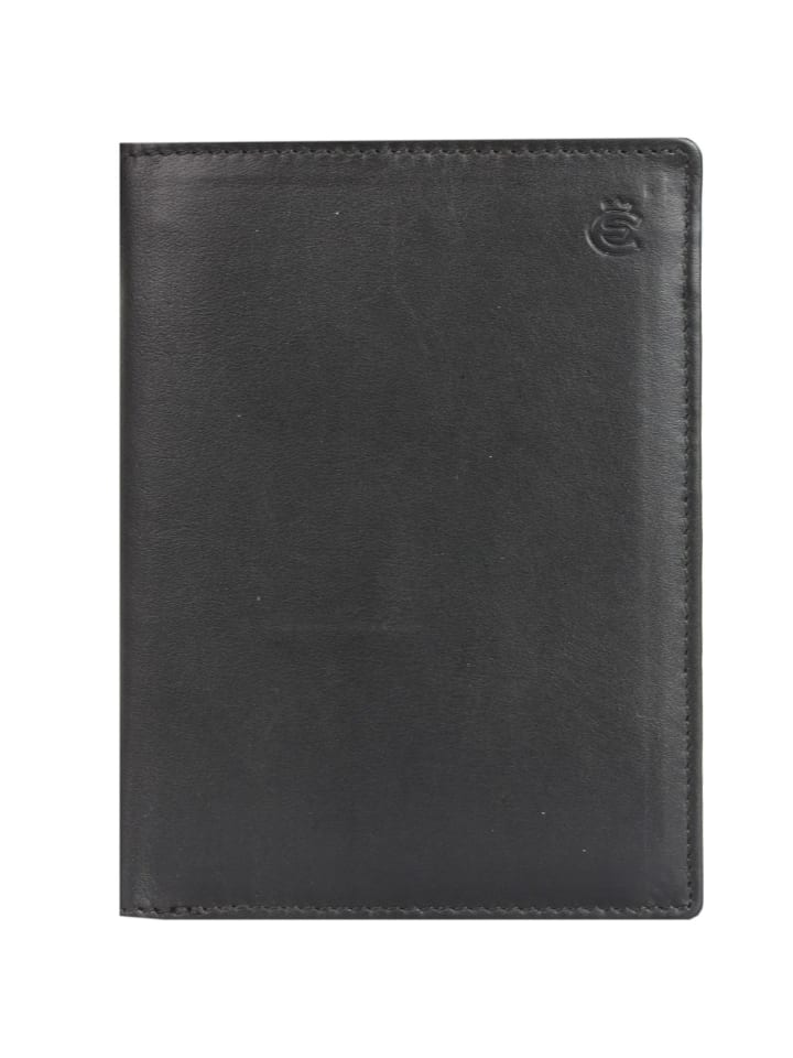 Geldbörse Leder 12.5 cm black