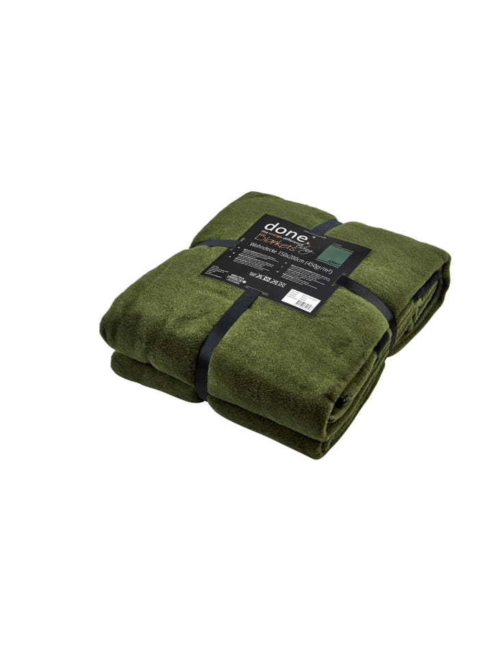 Wohndecke Army in oliv beige