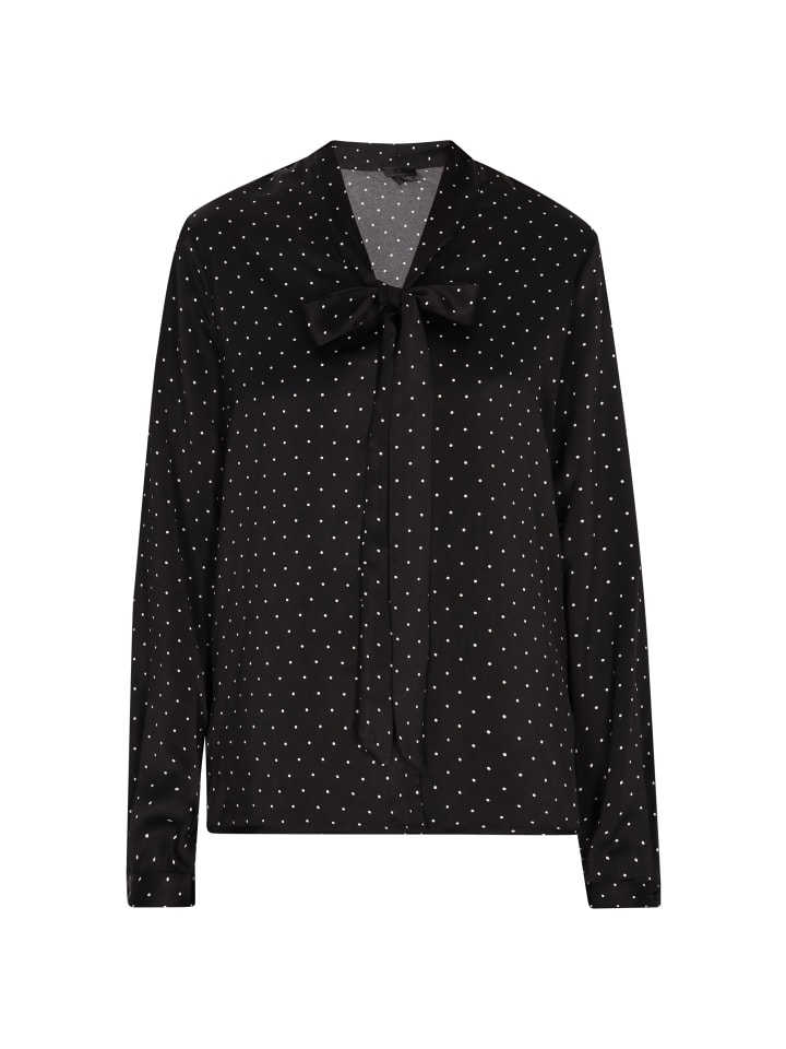 Damen Bluse in Schwarz Gepunktet