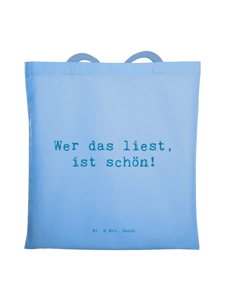 Tasche Spruch Freude Schön mit Spruch in Sky Blue