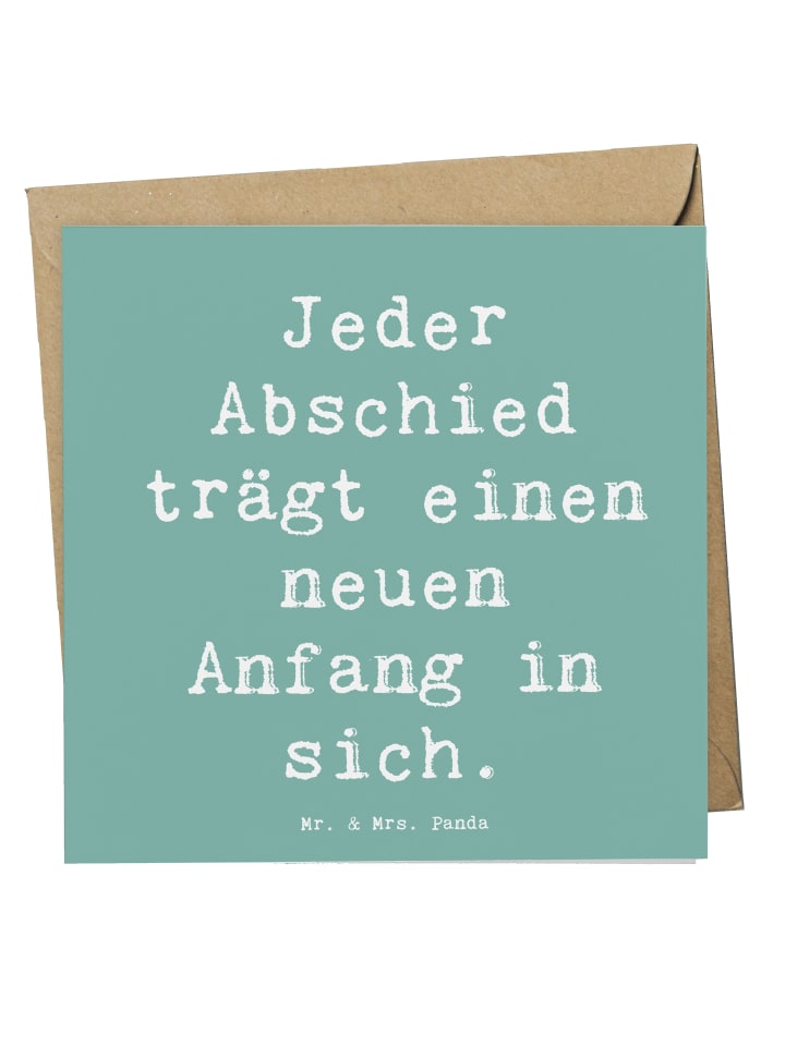 Grußkarte Spruch Verluste betrauern und loslass... in Meeresbrise