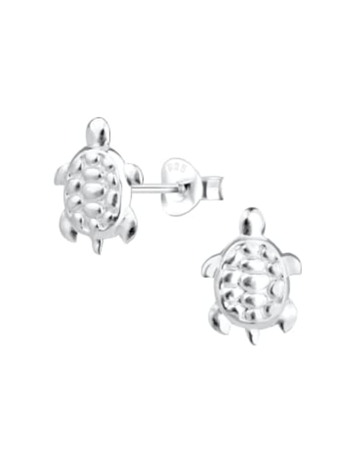 Ohrringe, Ohrstecker SCHILDKRÖTE in 925 Sterling Silber, 2-tlg.