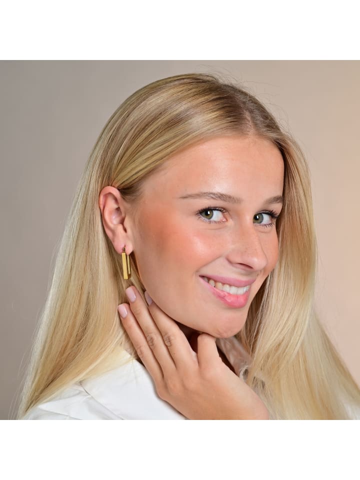 Damen Ohrringe – Creole aus Edelstahl in gold