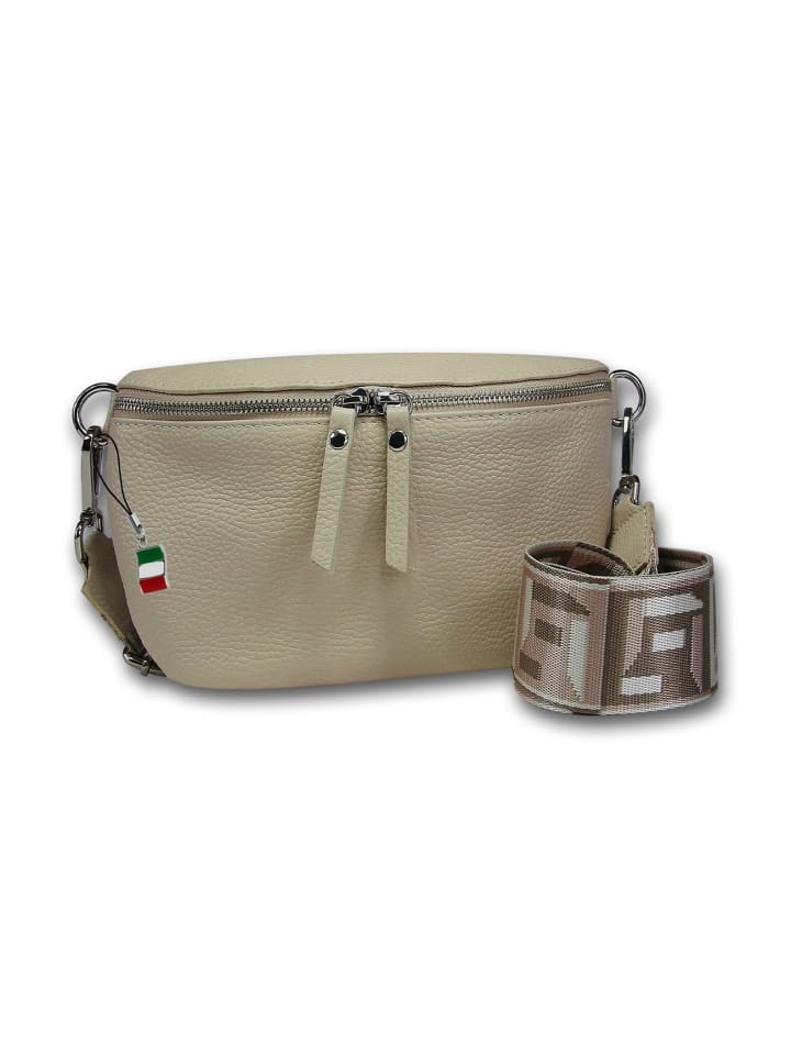 Leder Gürteltasche Florence Tasche beige, mehrfarbig ca. 25cm