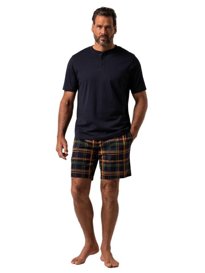 Langer Schlafanzug in navy blau