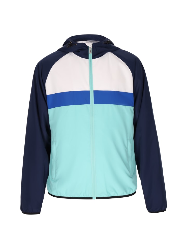 Herren Anorak in Türkis Colorblock