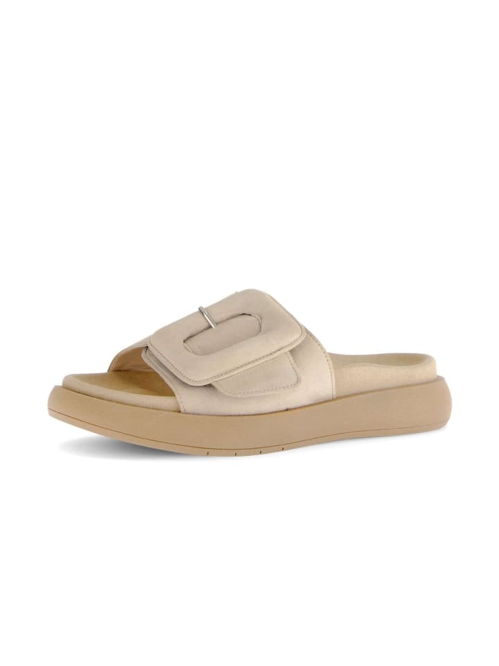 Pantoletten in beige
