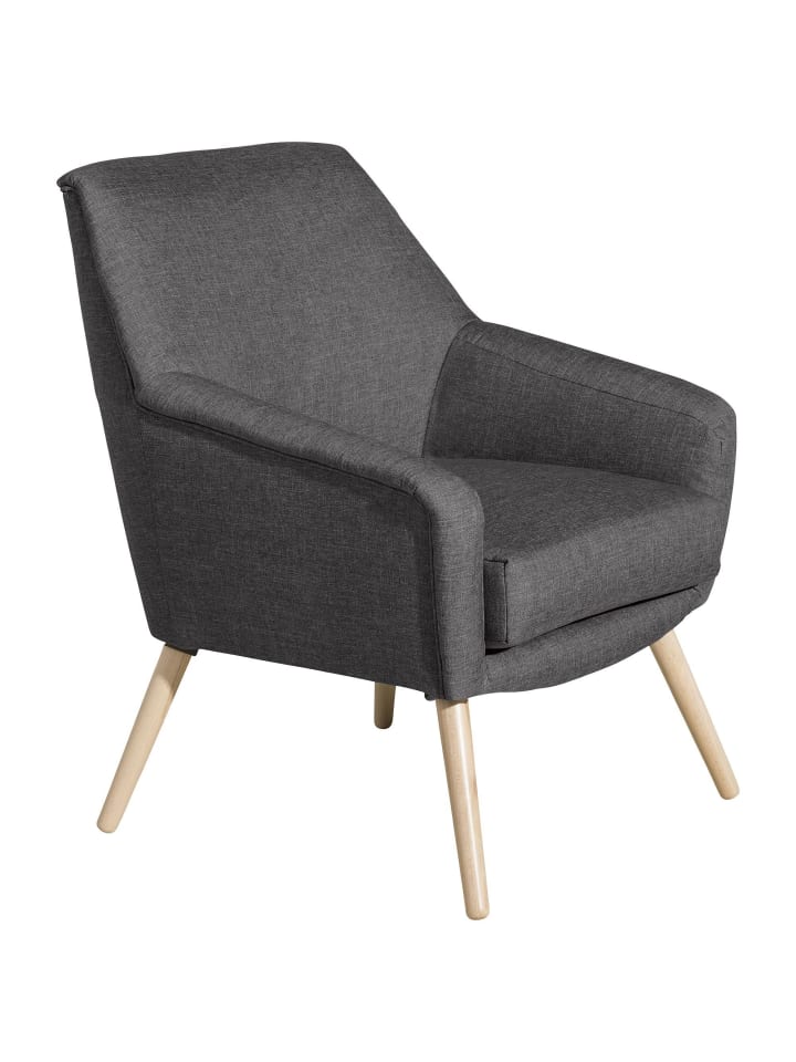 SESSEL Kachka Bezug Flachgewebe Buche natur / anthrazit