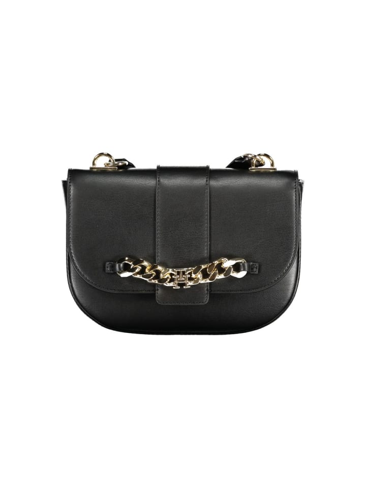 Schwarz Polyurethan Damen Handtasche