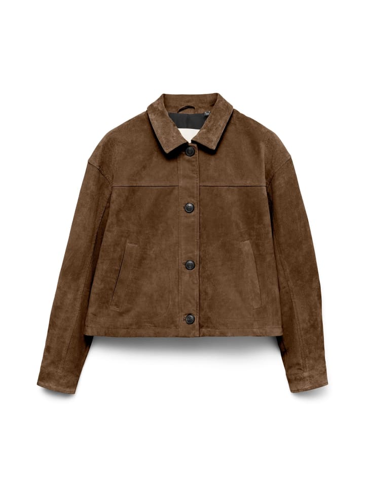 Jacke aus Wildleder in Chocolate Chip