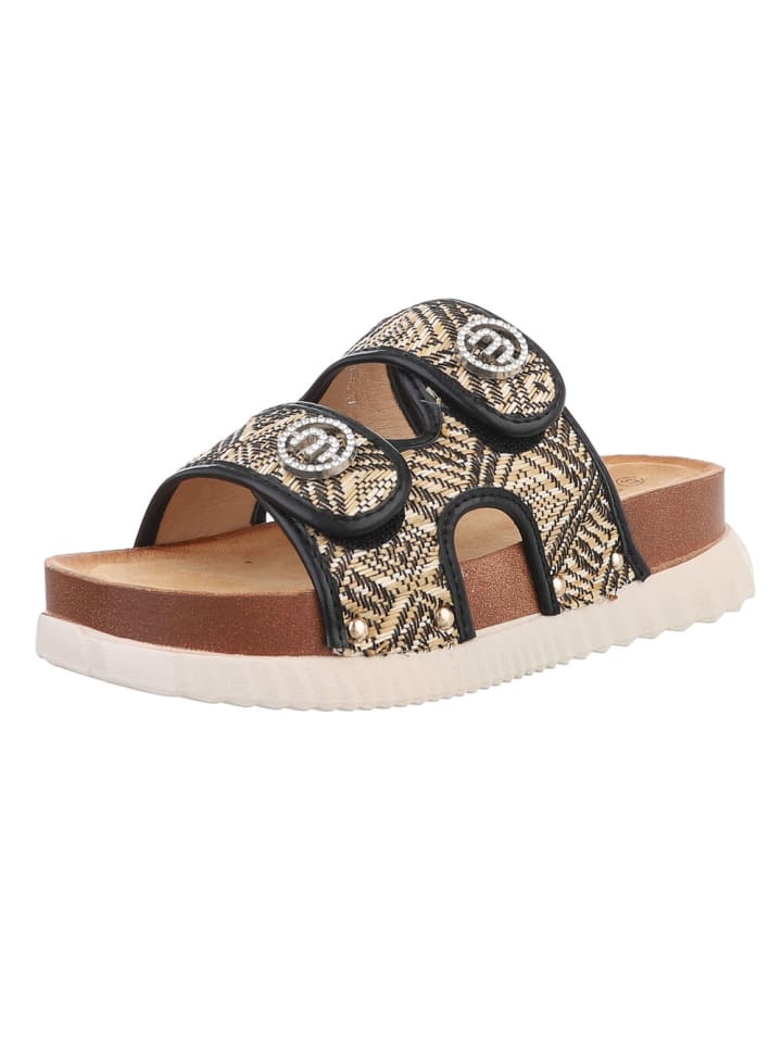 Sandale & Sandalette in Schwarz und Beige