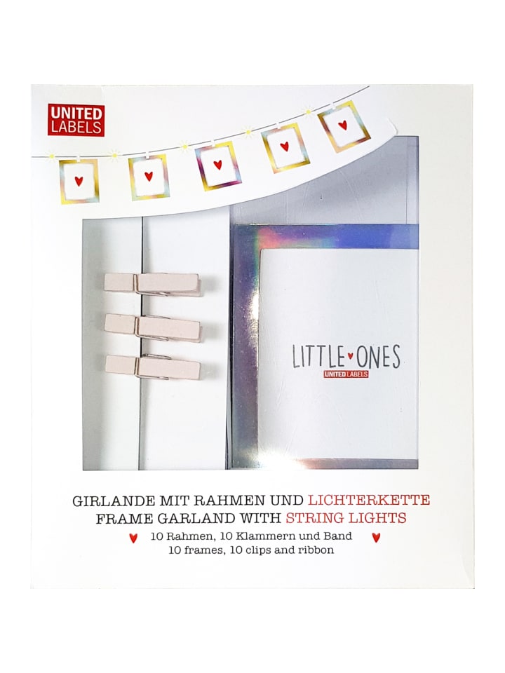 LITTLE ONES/MR und MRS - Foto Girlande mit LEDs in Mehrfarbig