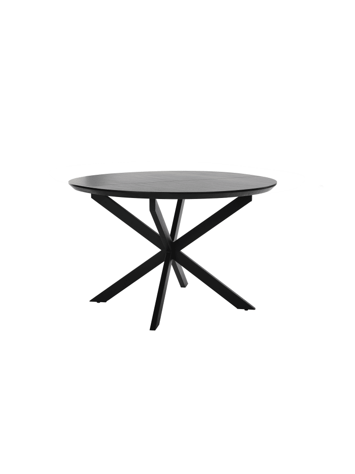 Esstisch Oregon in Eicheoptik schwarz - 120-160 x 110, H 76 cm