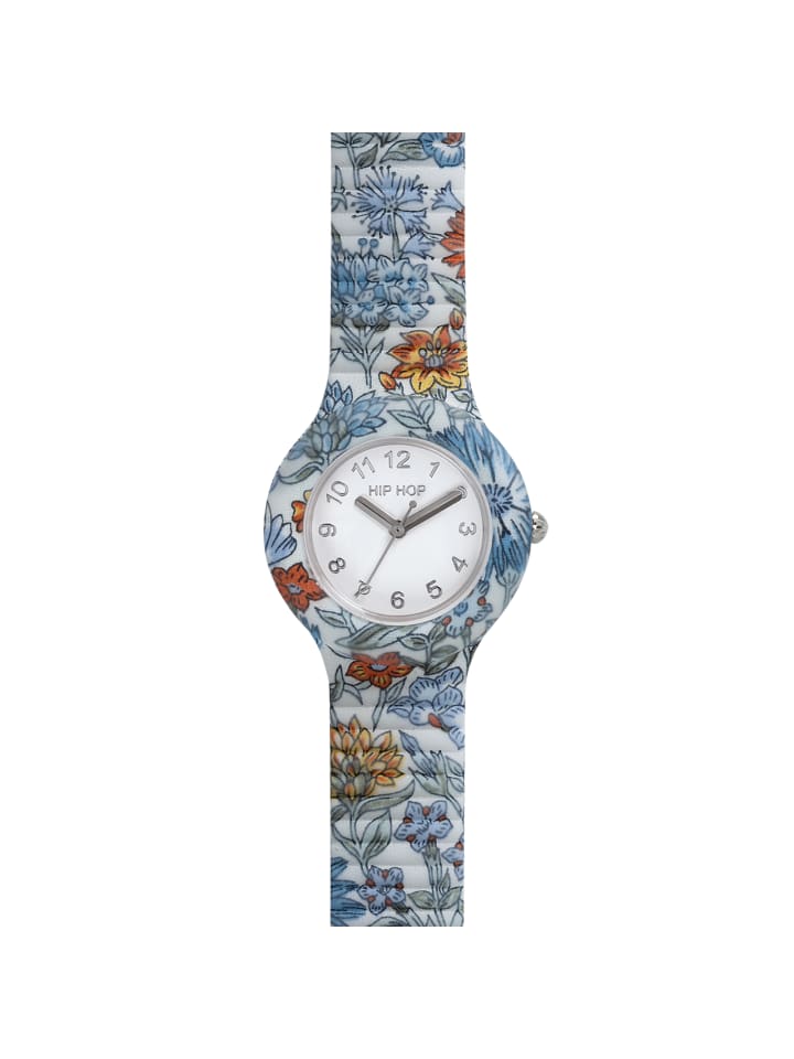 Analoguhr winter blossom weiss