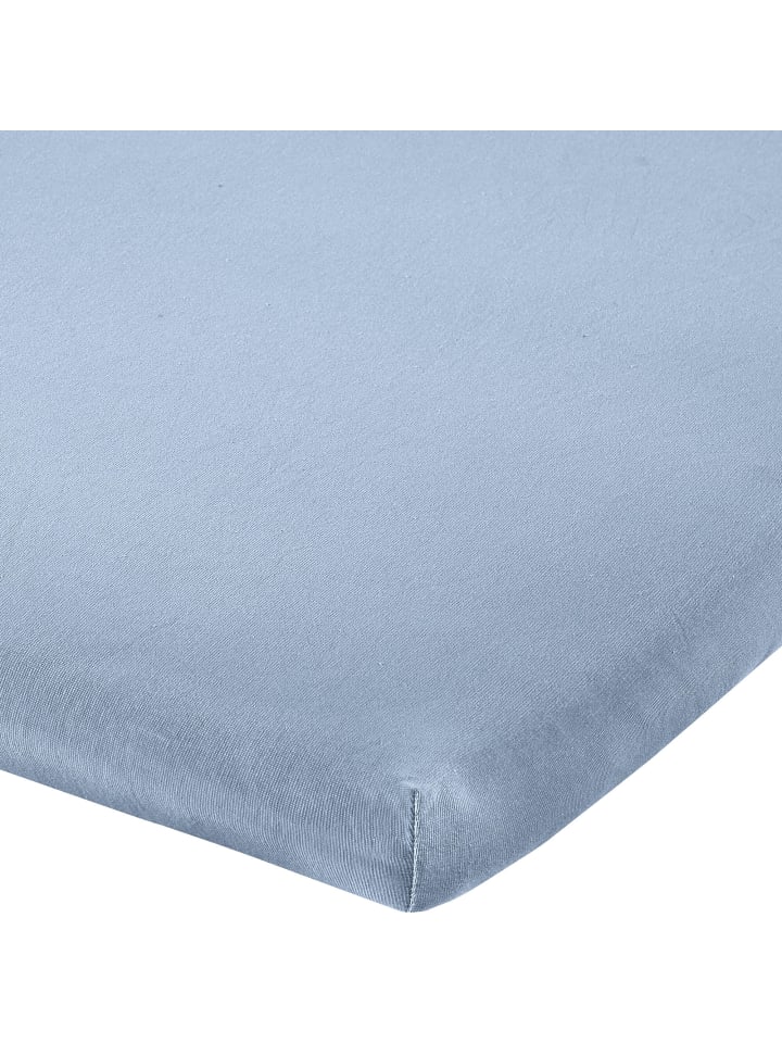 Single-Jersey Topper-Spannbettlaken Denver in hellblau