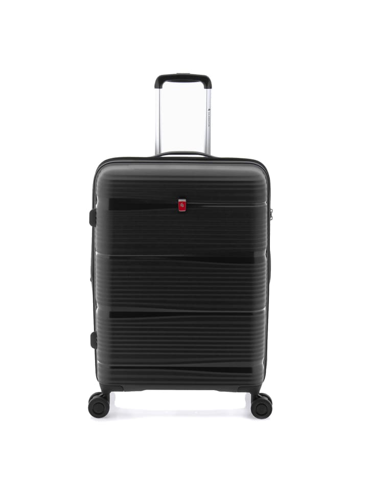 0800 4 Rollen Trolley 65 cm mit Dehnfalte black