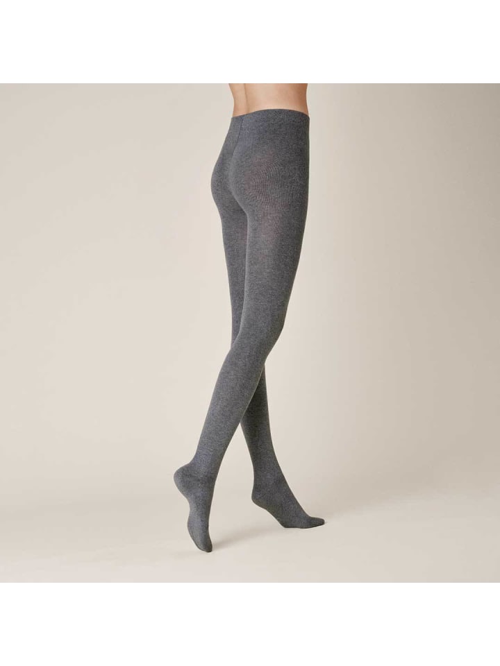 Strickstrumpfhose Liz hautsympatisch in Brown-mel.