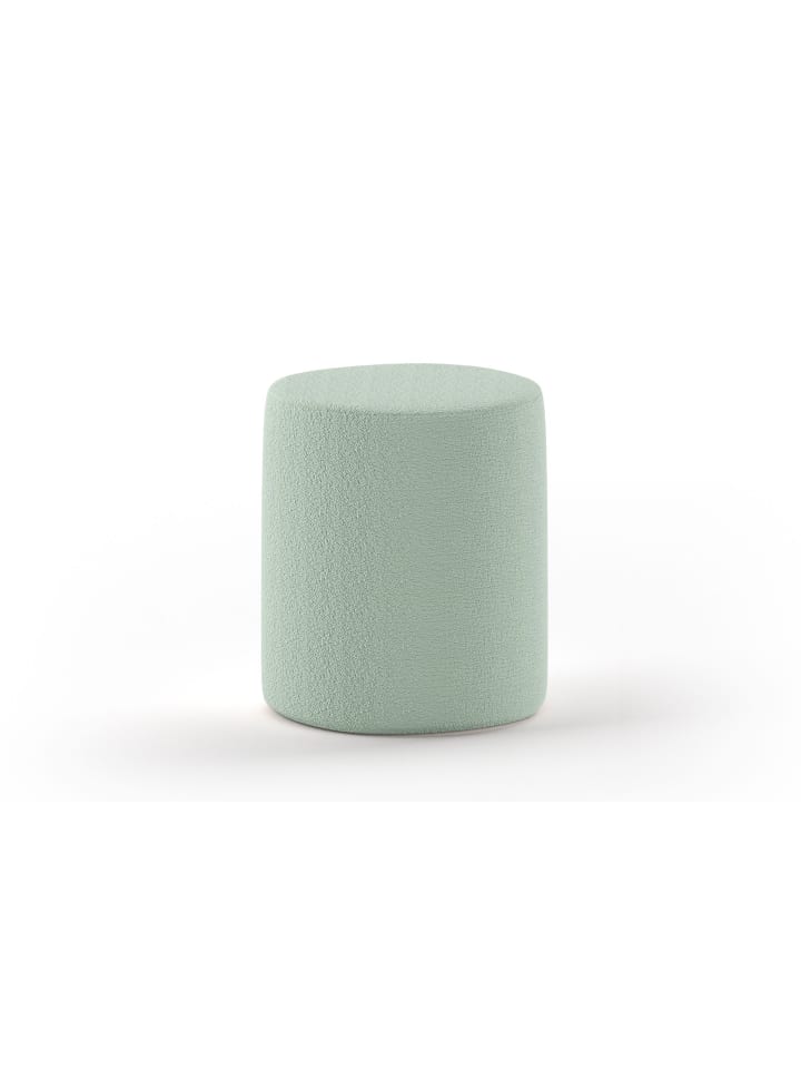 HOCKER Karlotta 41x41x42 aus Holzwerstoff Polster in der Farbe Grün