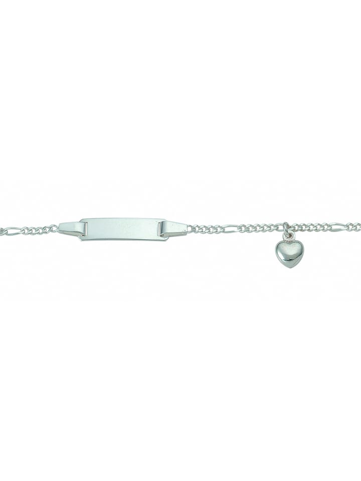 925 Silber Figaro Armband Mit Motiven 16 cm Ø 1,7 mm in silber