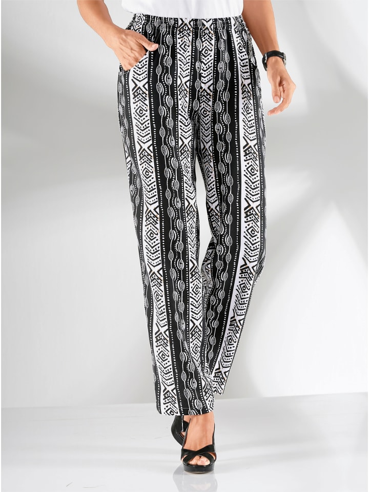 Hose in schwarz Ethno