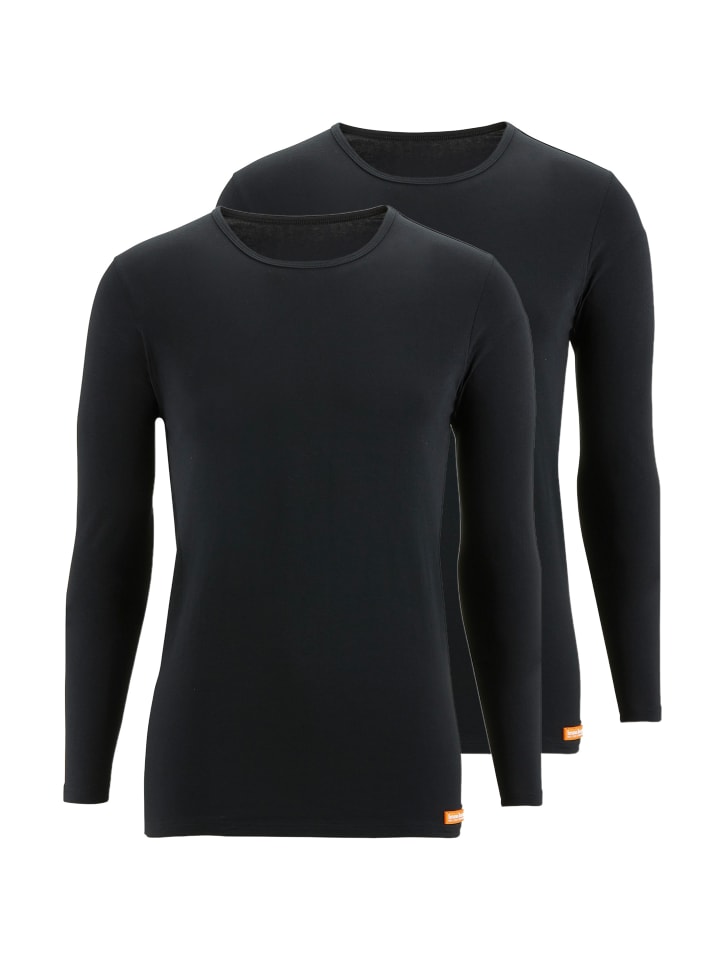 Unterhemd / Shirt Langarm WARM UP in Schwarz