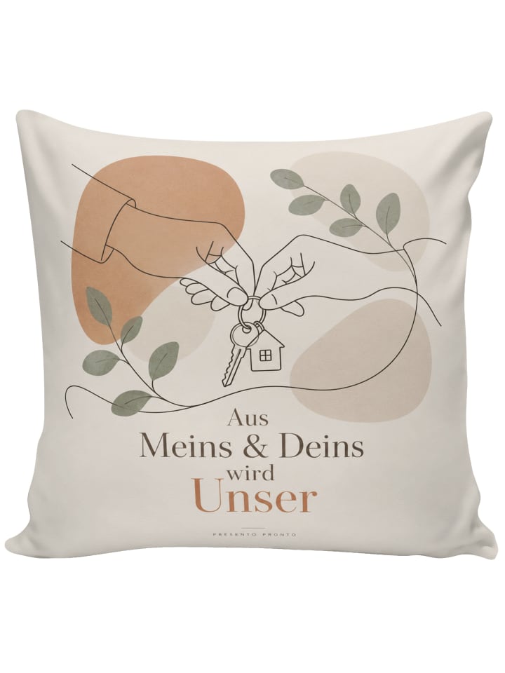 Sofakissen Schlüssel Minimalistisch Design mit ... in Weiß