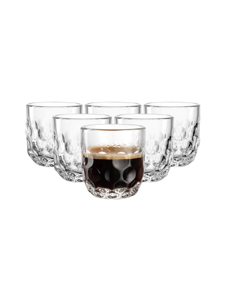 6er Set Espressogläser (1) Gocce in Transparent 60 ml